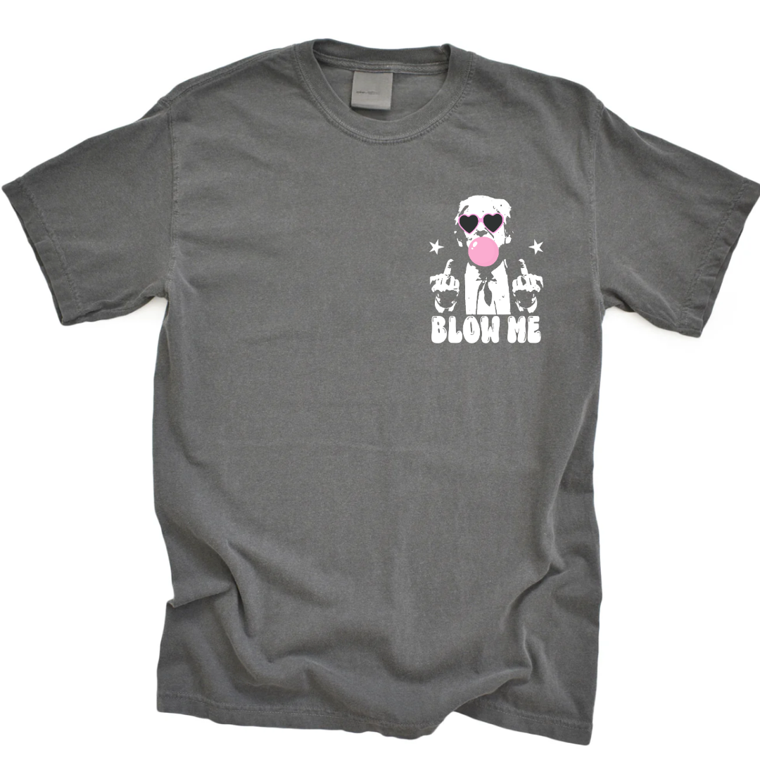 TRUMP, BLOW ME - ADULT TEE (FRONT & BACK DESIGN)