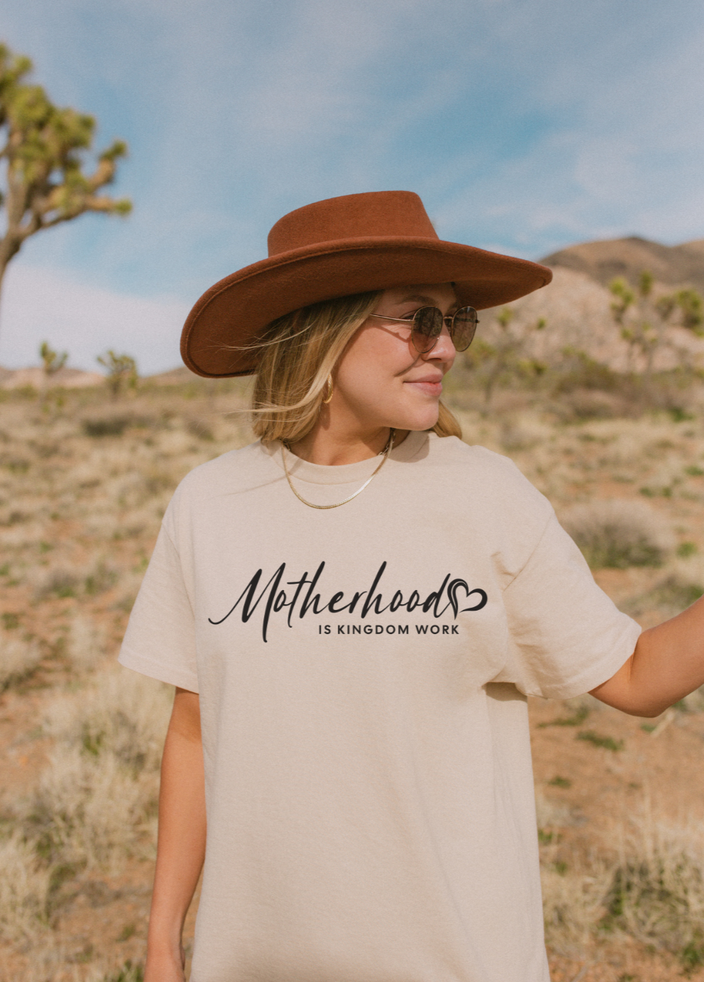 MOTHERHOOD IS KINGDOM WORK (BLACK PRINT) - TEE