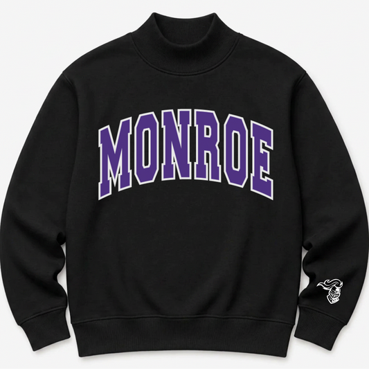 PREORDER: TPC Exclusive | Monroe Mockneck Sweatshirt Black/Purple