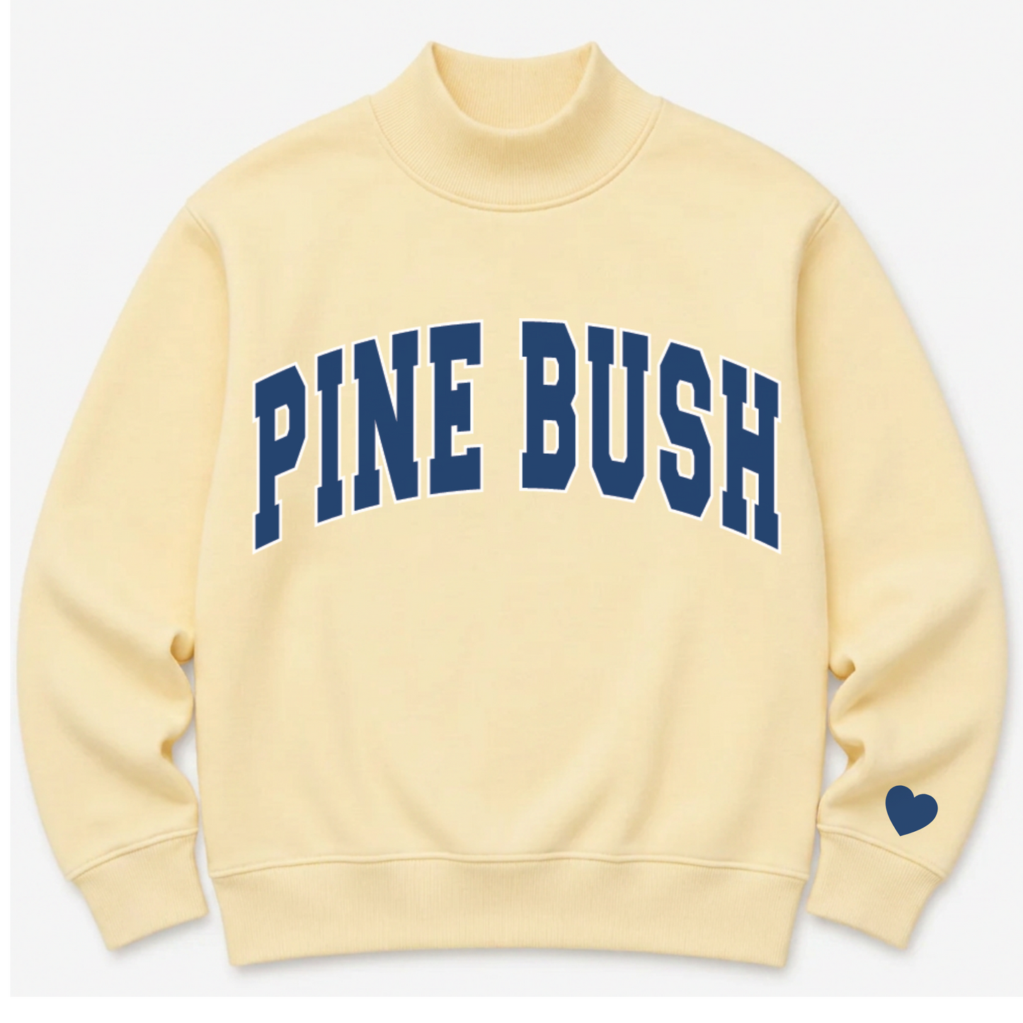 PREORDER: TPC Exclusive | Pine Bush Mockneck Sweatshirt Yellow/Navy