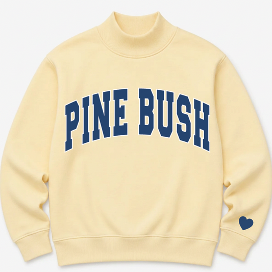 PREORDER: TPC Exclusive | Pine Bush Mockneck Sweatshirt Yellow/Navy