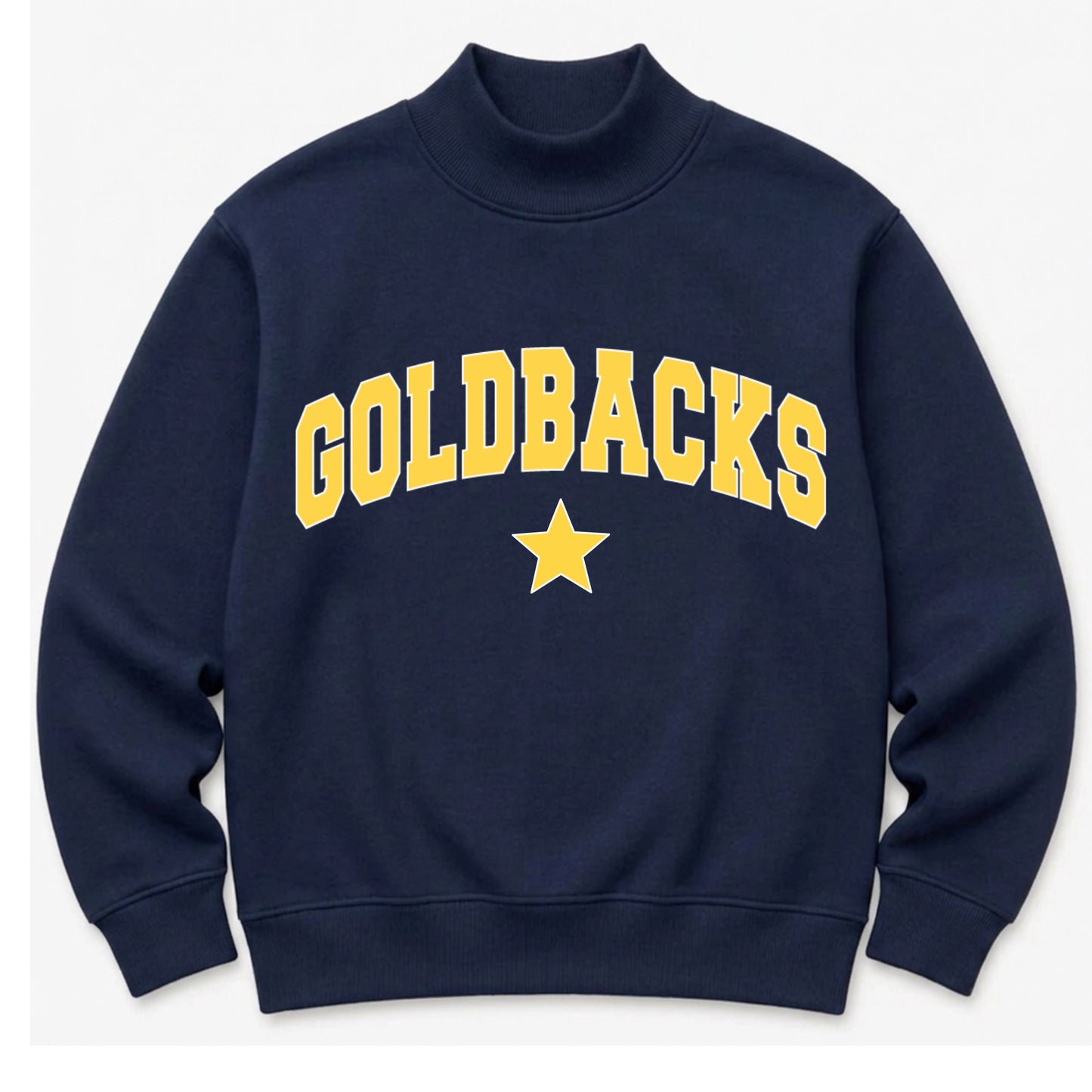 PREORDER: TPC Exclusive | Goldbacks Mockneck Sweatshirt Navy / Yellow Gold