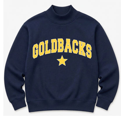 PREORDER: TPC Exclusive | Goldbacks Mockneck Sweatshirt Navy / Yellow Gold