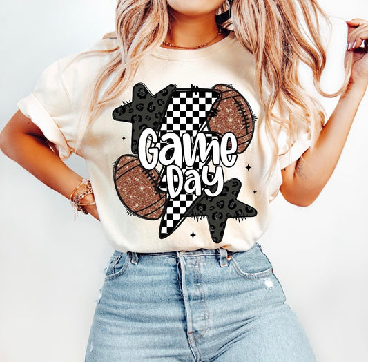 Game Day Glitter Ivory Tee