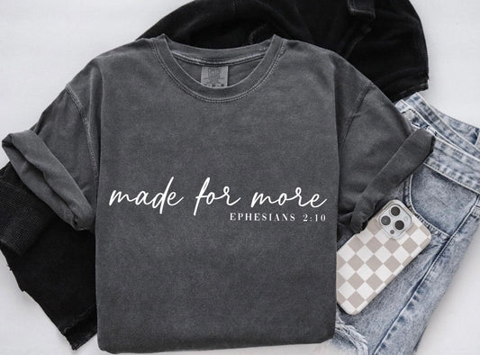 Made for More Script Pepper Tee