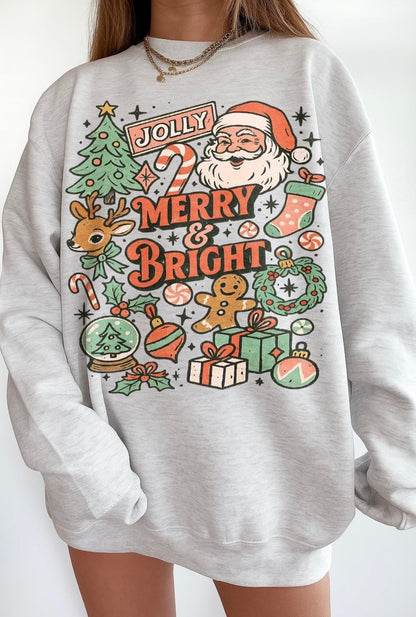 Retro Merry + Bright Ash Sweatshirt