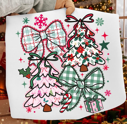 Pretty Tress + Bows White Tee