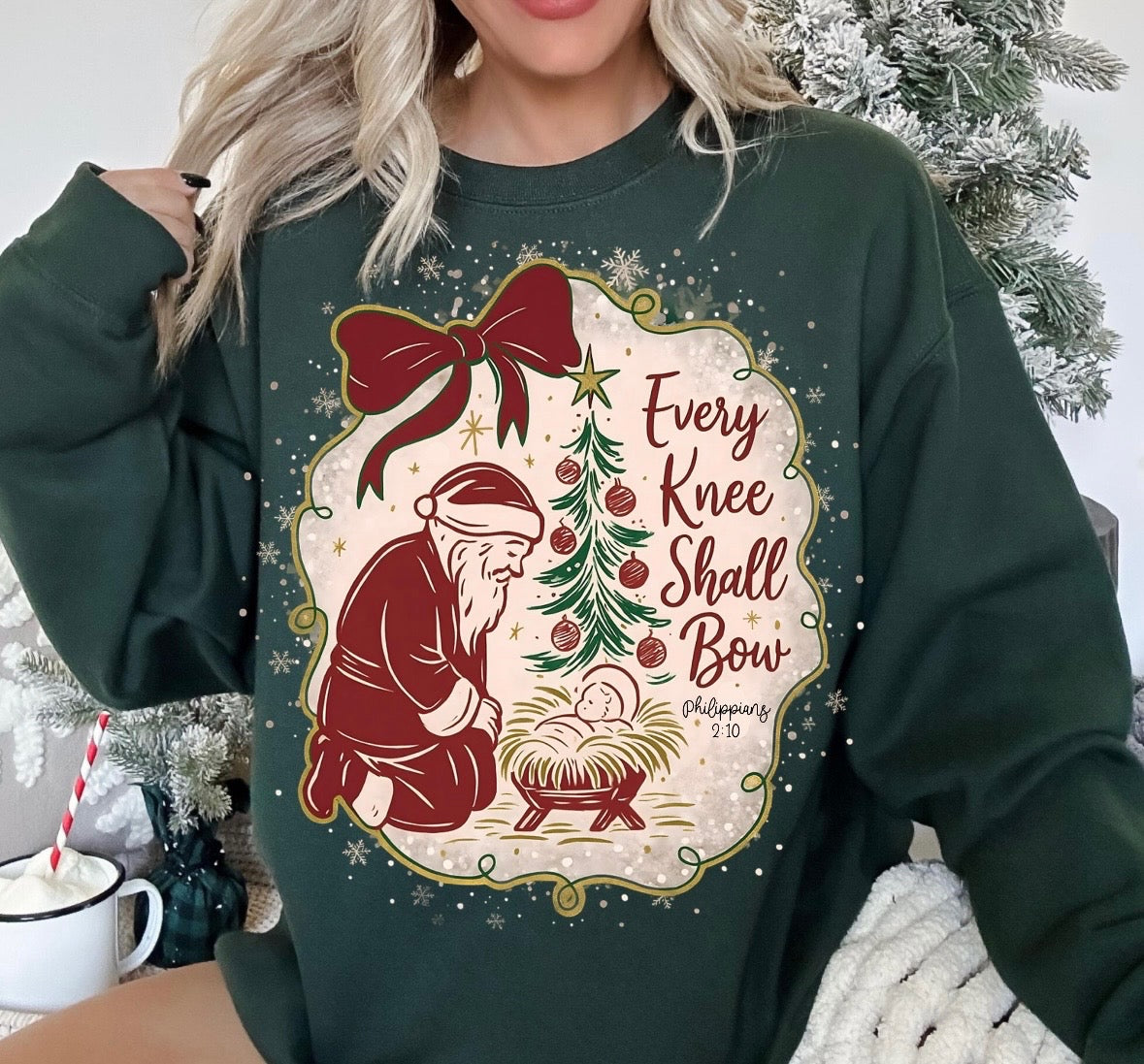 Every Knee Shall Bow Forest Sweatshirt