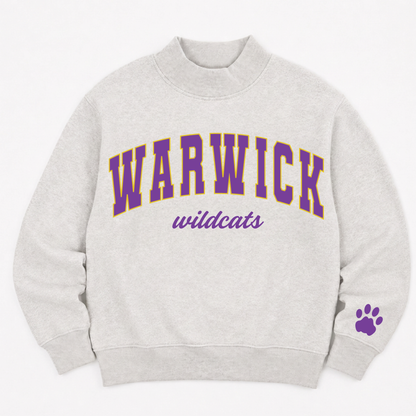 PREORDER: TPC Exclusive | Warwick Wildcats Mockneck Sweatshirt Heather Gray / Purple